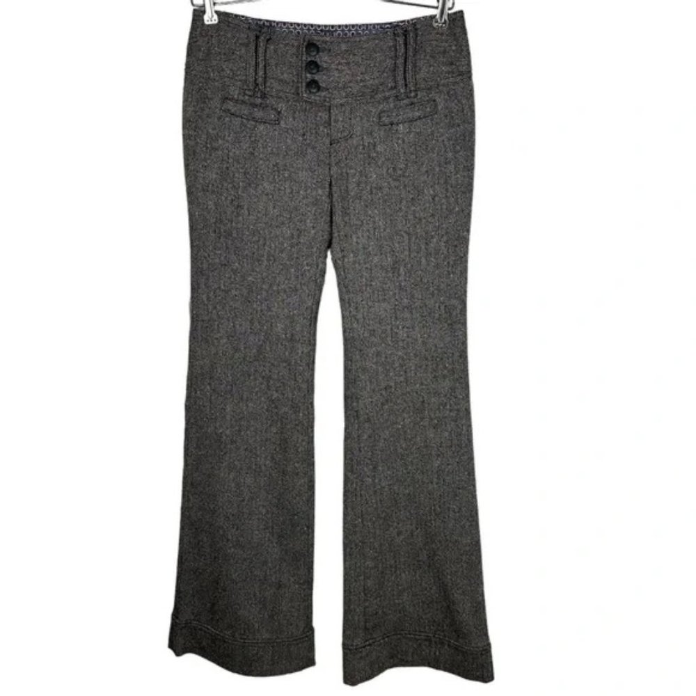 Free People Wide Leg Tweed Trousers Size 10